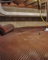 Crawl space drainage matting installed in a home in Bessemer