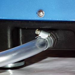 A self-draining crawl space dehumidifier connected to a sump pump system in Crystal Falls