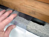 Clear plastic vapor barrier covering for block walls in Ashland, Houghton, Ironwood