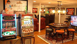 bar in a Escanaba finished basement