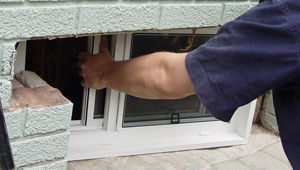 Installing new windows in a Escanaba finished basement