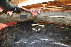 Crawl Space Repair Before in Ashland
