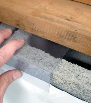 Block wall clear covering for wet crawl spaces in Minocqua