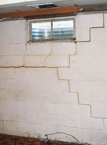 severe bowing and buckling of foundation walls in Iron River