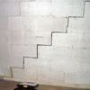 A diagonal stair step crack along the foundation wall of a Ontonagon home