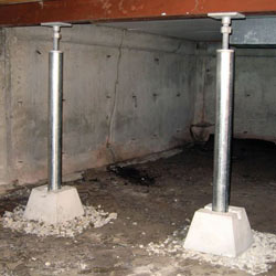 Installed crawl space jack post system in Wakefield