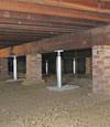 crawl space jack posts installed in Michigan and Wisconsin