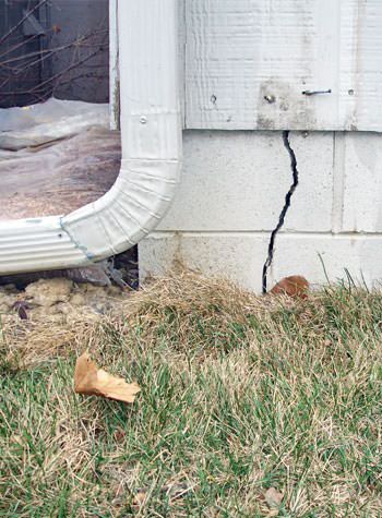 foundation wall cracks due to street creep in Bayfield