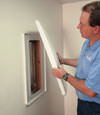 Ashland installation of wall anchor plate covers for a finished basement