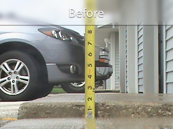 Sinking driveway concrete in Houghton, MI and WI