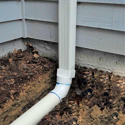 Northland Basement Systems installs gutter downspout extensions in Iron Mountain, Ashland