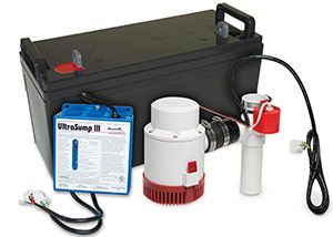 a battery backup sump pump system in Park Falls
