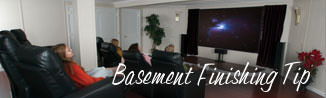 a waterproofed basement that has been finished into a family room in Ironwood