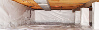 an encapsulated crawl space system in Eagle River