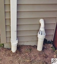 No-freeze basement drain discharge line in Hancock