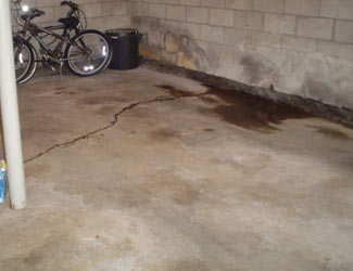 basement floor crack repair system in Michigan and Wisconsin