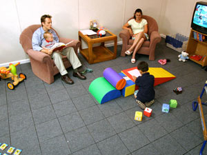 Waterproof basement flooring installed in a family room in Hancock, Michigan and Wisconsin