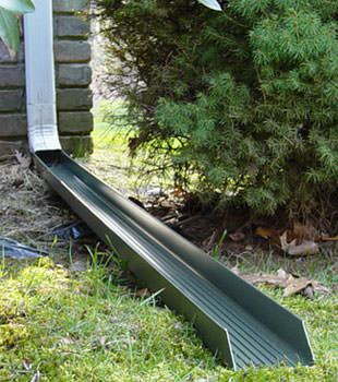 Gutter downspout extension installed in Saint Germain