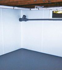 Plastic basement wall panels installed in a Phillips, Michigan and Wisconsin home