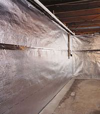 Radiant heat barrier and vapor barrier for finished basement walls in Phillips, Michigan and Wisconsin